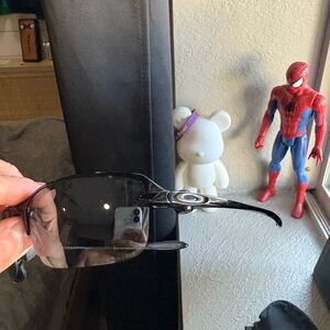 Y2K OAKLEY ICE PICK POLARIZED BLACK SPORT SUNGLASSES MADE IN USA